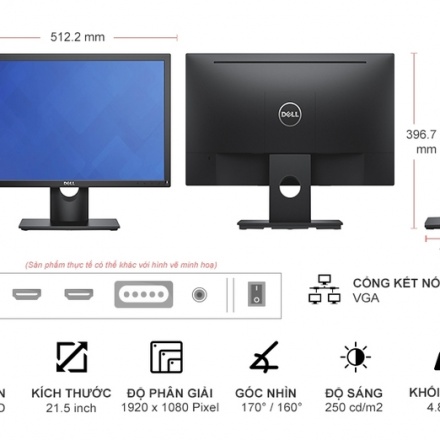 MÀN HÌNH Dell 21.5'' E2216H/(2219H)