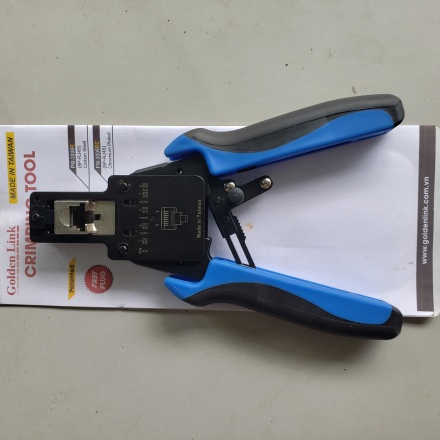 Kìm bấm mạng, hạt mạng XUYÊN THẤU RJ45 cat5-5e, cat6-6a, cat7, cat8 chính hãng GoldenLink