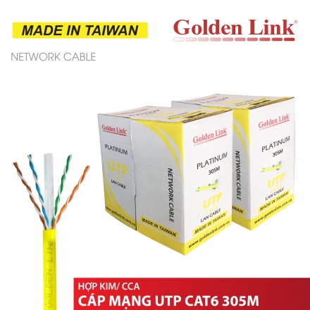 CÁP MẠNG GOLDEN LINK HỢP KIM PLATINUM UTP CAT 6