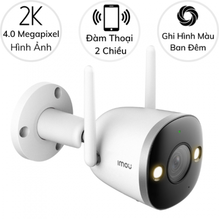 Camera IP IMOU Bullet 2E ngoài trời IPC-F42FP-D 4MP 4K (Có Mic, Led, Full Color)