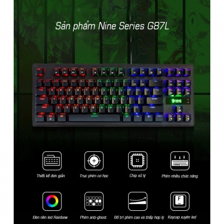 Bàn phím Cơ Gaming Fuhlen G87L