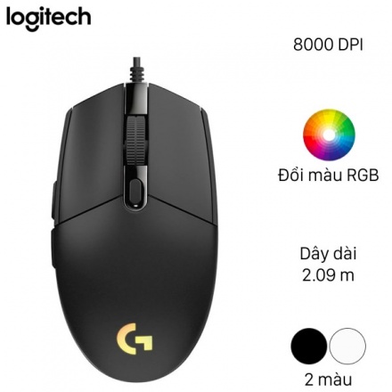 Chuột game Logitech G102 Gen2 Black (USB/RGB/Đen)
