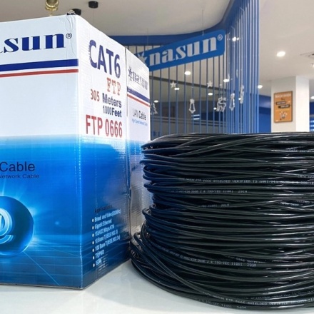 Cáp mạng Cat6 ngoài trời Nasun FTP-0666 (Có bán lẻ)