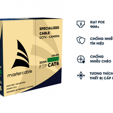 CÁP MẠNG MASTER CABLE CAT 6 FTP MCTW1104-1 MÀU XANH LÁ