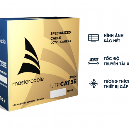 CÁP MẠNG MASTER CABLE CAT5E UTP MCTW1101-2 MÀU TRẮNG