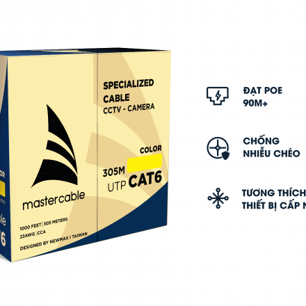 CÁP MẠNG MASTER CABLE CAT 6 FTP MCTW1103-1 MÀU VÀNG