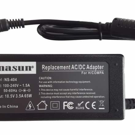 Sạc laptop NASUN For HP/COMPAQ 18.5V-3.5A (65W) Model NS-404 