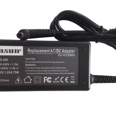 Sạc laptop NASUN (chân thường) For HP/COMPAQ 19V-3.95A (75W) Model NS-406