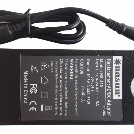 Sạc laptop NASUN (chân thường) For DELL 19.5V-3.34A (65W) Model NS-410